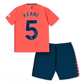 Everton Michael Keane #5 Bortaställ Barn 2023-24 Kortärmad (+ Korta byxor)